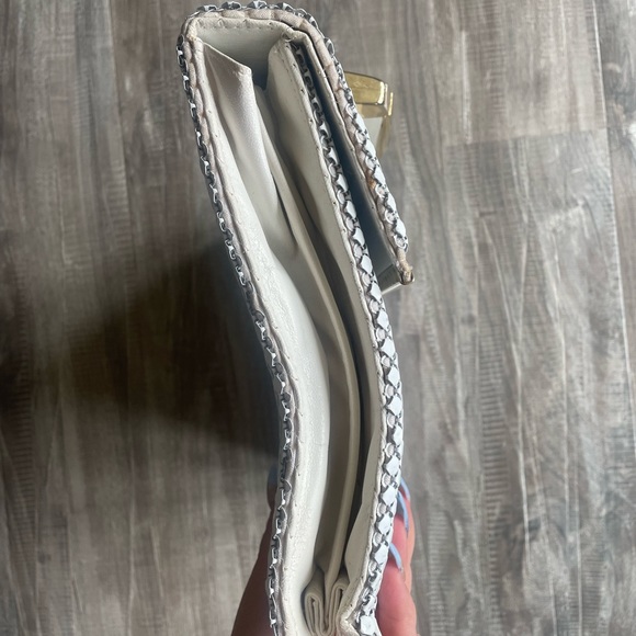 Vintage Metal Mesh Satchel Handbag White - Picture 6 of 10